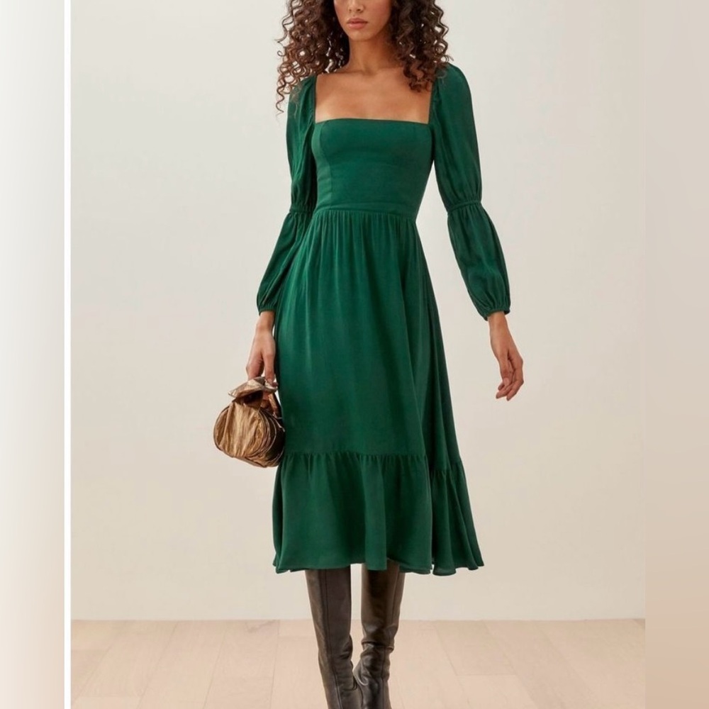 Reformation Emerald Green Dress